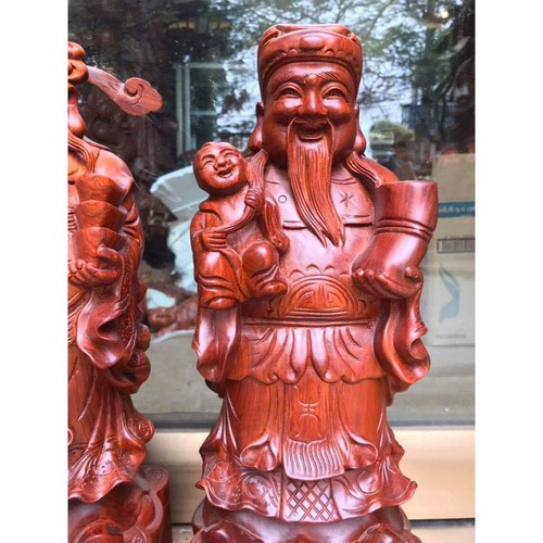 Bộ tam đa gỗ hương cao 30cm